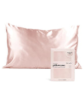 Kitsch Satin Pillowcase with Zipper for Hair & Skin, Softer Than Silk Pillow Cases Queen, Smooth Pillow Covers, Machine Washable, Wrinkle-Free, Cooling Satin Pillow Cases Standard Size 19"x26" (Blush)